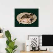 Poster de Carlin et chat mignon (Bureau à domicile)