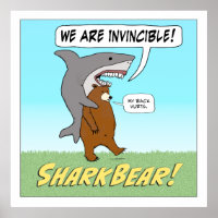 Poster de Carré invincible pour requins et ours am