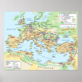 Poster de carte Empire Romain (Devant)