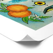 Poster de carte Floride Retro 12x16 (Coin)