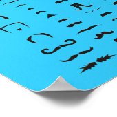 Poster de carte Moustache drôle cadeau (Coin)