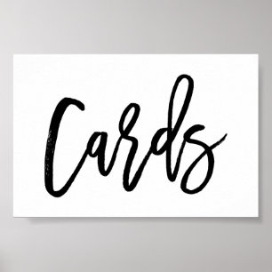 Poster de cartes de mariage à la main chic