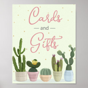 Poster de cartes et cadeaux Cactus Fiesta