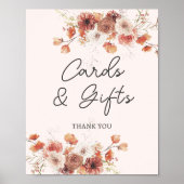 Poster de cartes et cadeaux floraux Boho Fall (Devant)