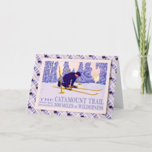 poster, de Catamount Trail Feestdagen Kaart