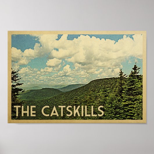 Poster de Catskill - Vintage voyage de Montagnes (Devant)
