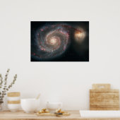 Poster De ce tourbillon-le tourbillon Galaxy (M51) et C (Cuisine)
