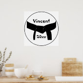 Poster de ceinture noire des Arts martiaux personn (Cuisine)
