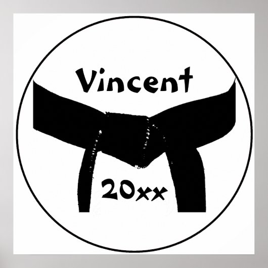 Poster de ceinture noire des Arts martiaux personn (Devant)