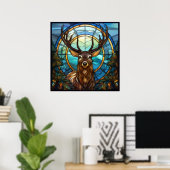 Poster de cerfs en verre (Bureau à domicile)