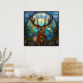 Poster de cerfs en verre (Cuisine)