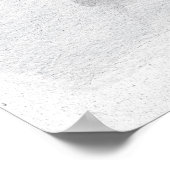 Poster de cerfs noirs et blancs en fleurs (Coin)