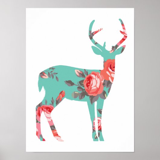 Poster de chambre pour enfants de Woodland Deer - (Devant)