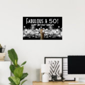 Poster de Champagne sur Black & White Bokeh Party (Bureau à domicile)