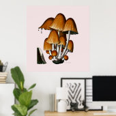 Poster De Champignons série quatrième de huit (Bureau à domicile)
