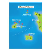 Poster de Channel Islands Map. (Devant)