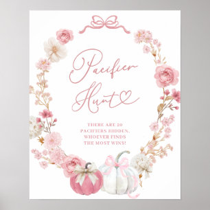 Poster de chasse blanche et rose de petit Citrouil