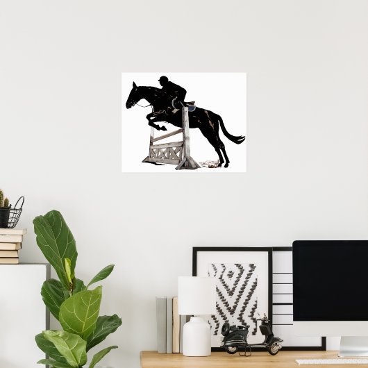Poster de chasseur/cavalier et cavalier (Bureau à domicile)