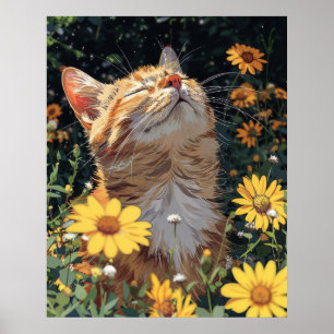Poster de chat Anime - Illustration de chat mignon