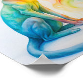 Poster de chat aquarelle (Coin)