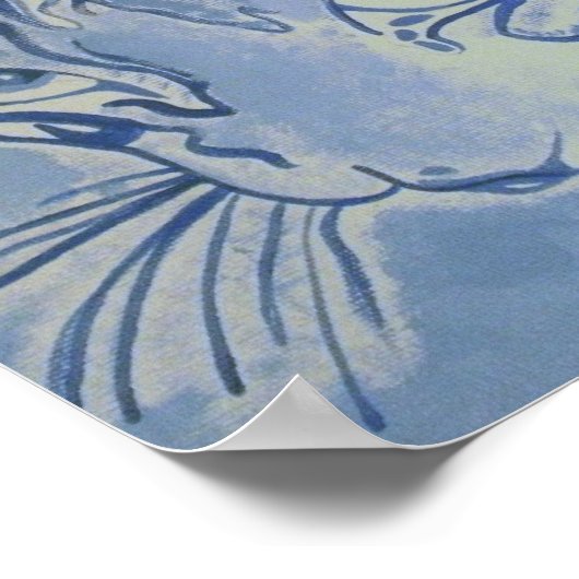 Poster de chat bleu (Coin)