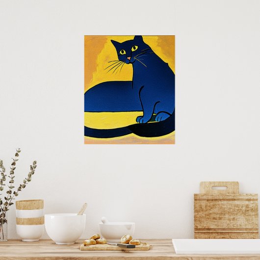 Poster de chat bleu (Cuisine)
