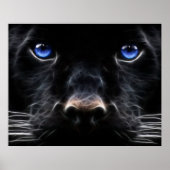 Poster de chat bleu mystique (Devant)