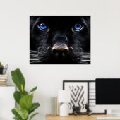 Poster de chat bleu mystique (Bureau à domicile)