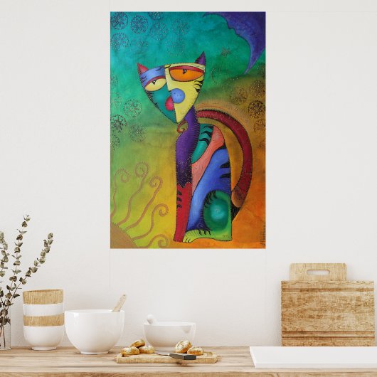 Poster de chat céleste (Cuisine)