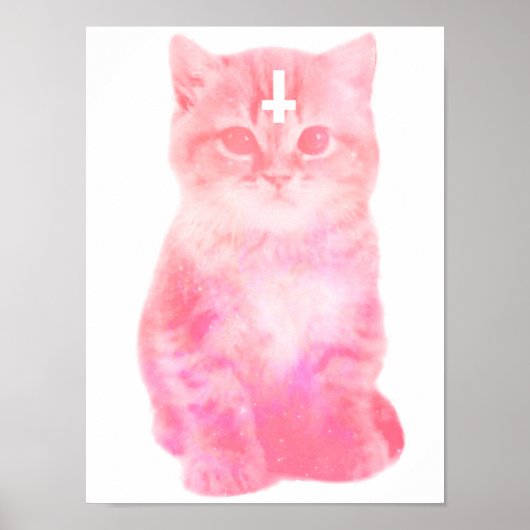 Poster de chat Cross Pastel inversé (Devant)