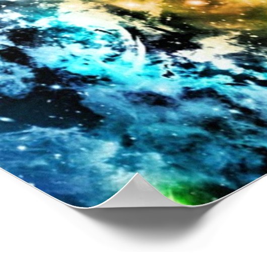 Poster de chat dans l'espace extra-atmosphérique (Coin)