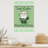 Poster de chat de café irlandais St. Patrick / Imp (Cuisine)