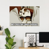 Poster de chat de lunettes fabuleuses (pt. 1) (Bureau à domicile)