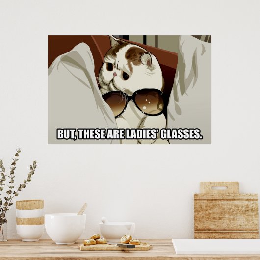 Poster de chat de lunettes fabuleuses (pt. 1) (Cuisine)