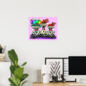 Poster de chat de Pâques (Bureau à domicile)