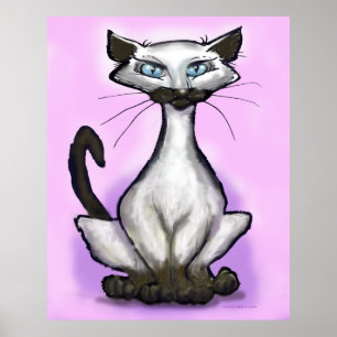 Poster de chat de Siamese