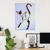 Poster de chat de Siamese Fière (Bureau à domicile)
