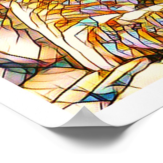 Poster de chat en mosaïque (Coin)