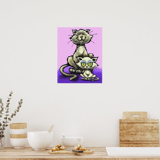 Poster de chat et de chat (Cuisine)