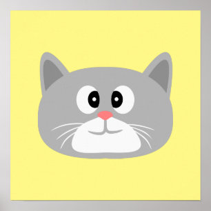 Poster de chat gris