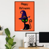 Poster de chat Halloween (Bureau à domicile)