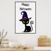 Poster de chat Halloween (Cuisine)