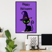 Poster de chat Halloween (Bureau à domicile)