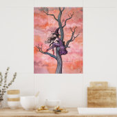 Poster de chat Halloween Witch par Molly Harrison (Cuisine)