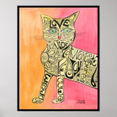 Poster de chat Inspiration Abstraite (Devant)