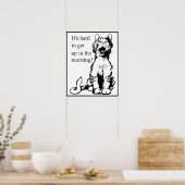 Poster De Chat Jaune Cadeau Pour Les Gens Fatigués (Cuisine)