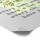 poster de chat kitty mignon avec citation texte (Coin)