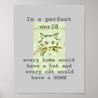 poster de chat kitty mignon avec citation texte