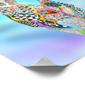 Poster de chat mignon et coloré - 8"x10" (Coin)