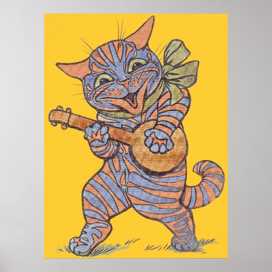 Poster de chat musical vintage (Devant)